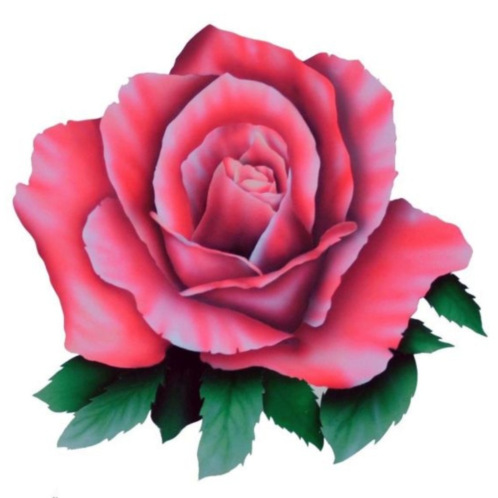 AIRBRUSHED ROSE ~ 8" x 10" copy